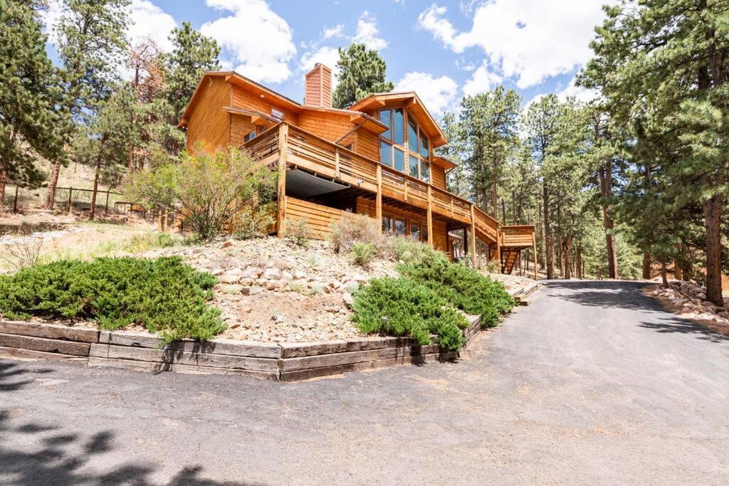 Private Hot Tub Overlooking Pikes Peak Woodland Park Bagian luar foto